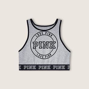 VS PINK • Grey + Black Sports Bra • Racer Back